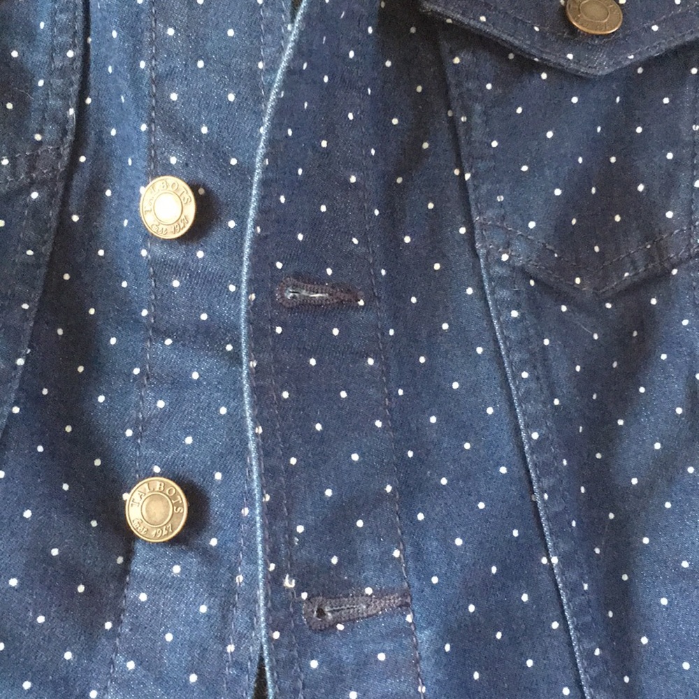 Talbots Tiny Polka Dots Jean Jacket - image 3
